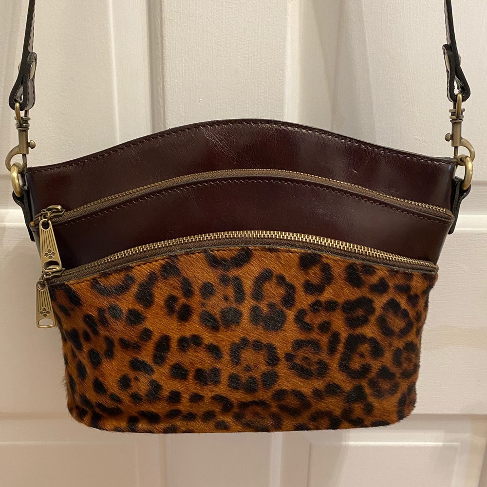Patricia Nash Leather Leopard Cross Body